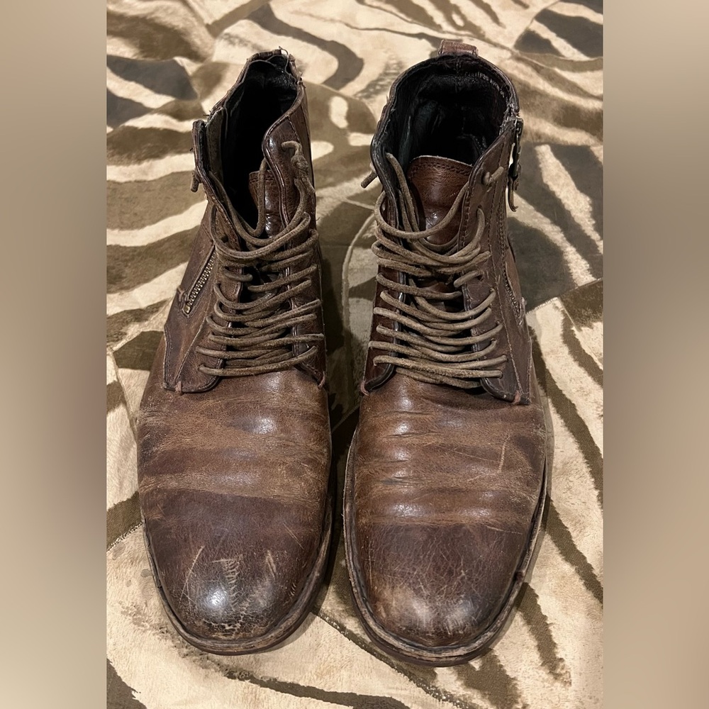 John Varvatos Men's Brown Leather Shoes